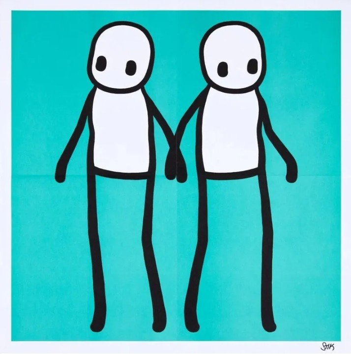Holding Hands (Teal)